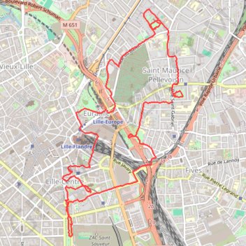 Trace GPS Lille et ses jardins, itinéraire, parcours