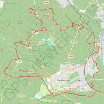 Trace GPS Sortie VTT en solo dans la forêt de Fontainebleau, itinéraire, parcours