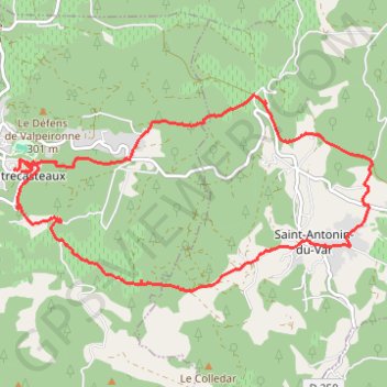 Trace GPS Entrecasteaux-Saint Antonin, itinéraire, parcours