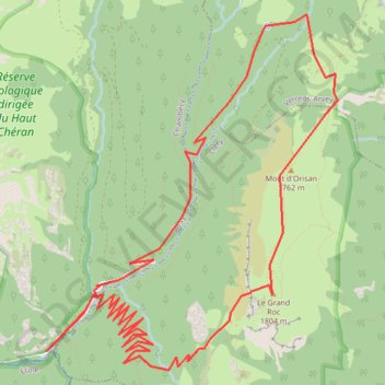Trace GPS Grand Roc - Haut du Four, itinéraire, parcours