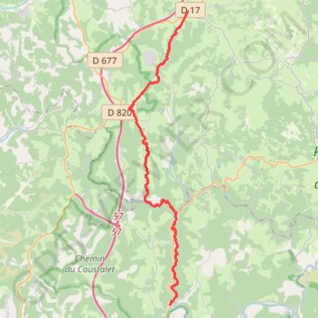 Trace GPS La Via Arverna (Labastide-Murat - Vers), itinéraire, parcours
