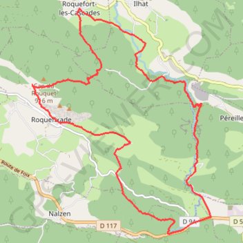 Trace GPS Silence - Roquefort-les-Cascades - Gorges de Péreille, itinéraire, parcours
