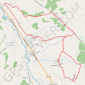 Trace GPS Saint Denis de Mailloc, itinéraire, parcours