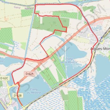Trace GPS Portes du Vidourle - Le Grau-du-Roi, itinéraire, parcours