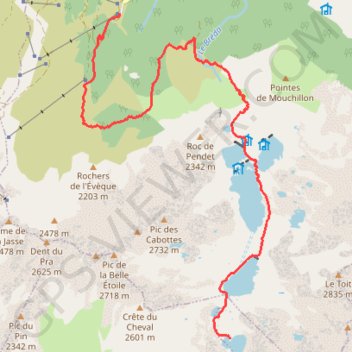 Trace GPS Le lac de la Corne depuis le Plenet, itinéraire, parcours