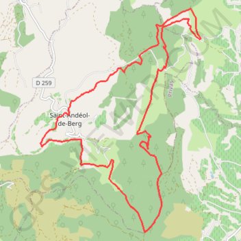 Trace GPS Saint Andéol de Berg, itinéraire, parcours
