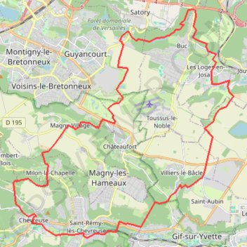Trace GPS Buc Saint Rémy les Chevreuse, itinéraire, parcours