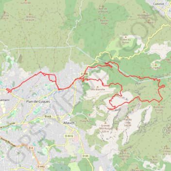 Trace GPS Les collines d'Allauch, itinéraire, parcours