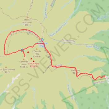 Trace GPS 🚶 Trace boucle de la montagne Pelée Depuis Morne Rouge, itinéraire, parcours