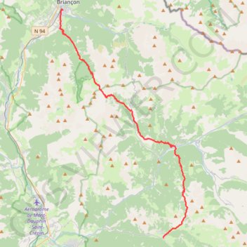 Trace GPS Grande Traversée des Alpes Étape 8, itinéraire, parcours