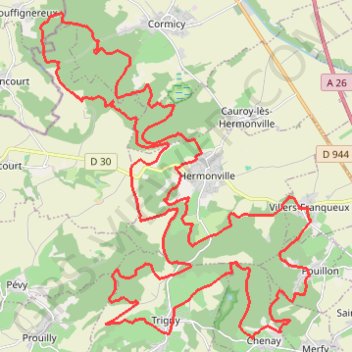 Trace GPS Rando de Villers Franqueux, itinéraire, parcours