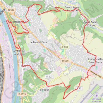 Trace GPS Sortie Bonsecours, itinéraire, parcours
