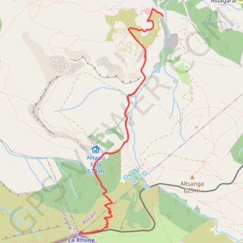 Trace GPS Le sentier de la Rhune, itinéraire, parcours