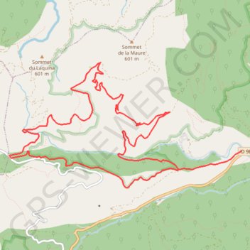 Trace GPS Réserve biologique intégrale des Maures, itinéraire, parcours