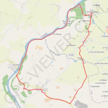 Trace GPS Autour de Sacé et bords de Mayenne, itinéraire, parcours