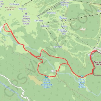 Trace GPS Raquettes n° 11 - Lac d'Aude-17893893, itinéraire, parcours