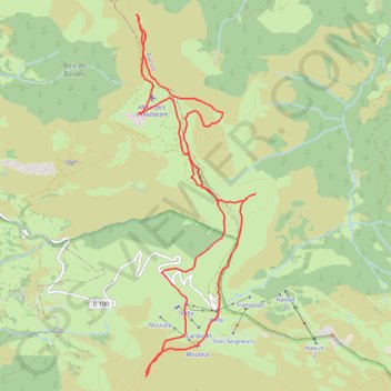 Trace GPS Hautacam - Soum de Maucasau, itinéraire, parcours