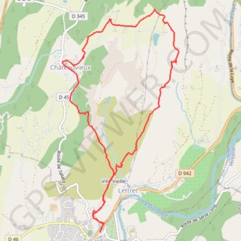 Trace GPS Tallard tour des Marinons, itinéraire, parcours
