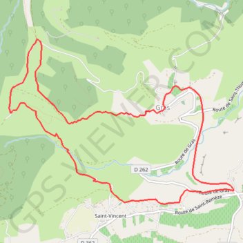 Trace GPS Le Tour du Rocher de Bauzu, itinéraire, parcours