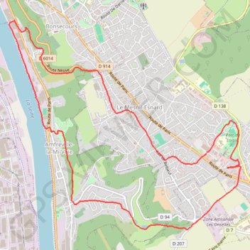 Trace GPS Randonnée autour de Mesnil-Esnard, itinéraire, parcours