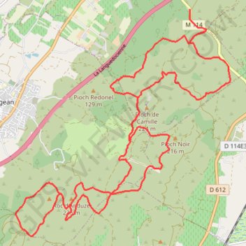 Trace GPS Sur la Gardiole, itinéraire, parcours
