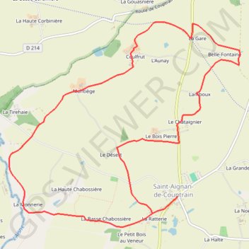 Trace GPS Boucle des ruisseaux - Saint-Aignan-de-Couptrain, itinéraire, parcours
