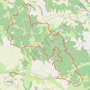Trace GPS Forêt de Sivens, itinéraire, parcours