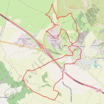 Trace GPS Autour de La Cavalerie (12), itinéraire, parcours