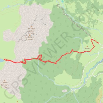 Trace GPS Lac de l'Hurs, itinéraire, parcours