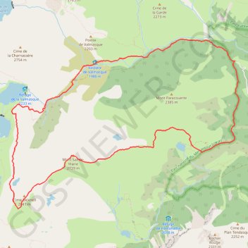 Trace GPS Monte Santa-Maria, itinéraire, parcours