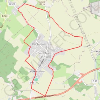Trace GPS Circuit du bois de la Grange, itinéraire, parcours