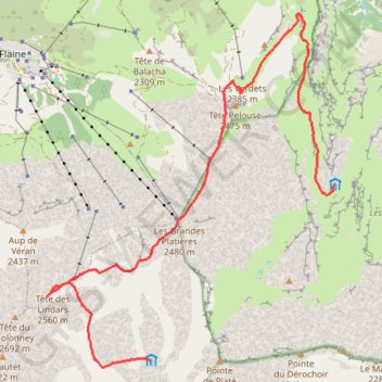 Trace GPS Tour des Fiz, 4ème étape Sixt-Fer-à-Cheval - Passy, itinéraire, parcours
