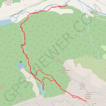 Trace GPS Ibon del Plan, itinéraire, parcours