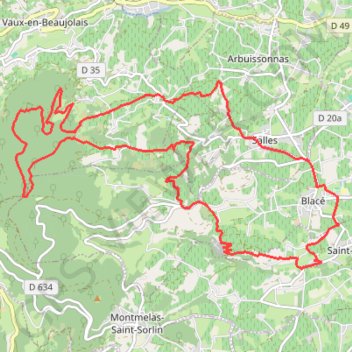 Trace GPS St Julien V2 - 21Km, itinéraire, parcours