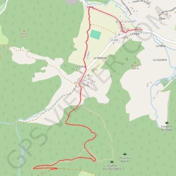 Trace GPS Descente de Cazaux, itinéraire, parcours