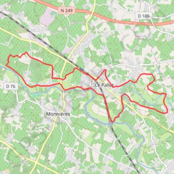 Trace GPS Le Pallet, itinéraire, parcours