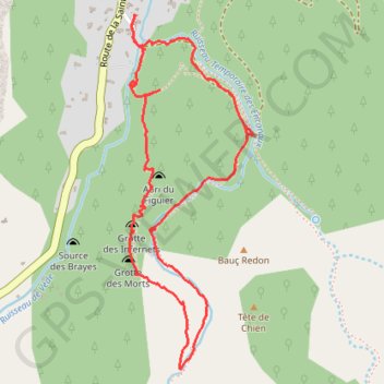 Trace GPS Auriol - Infernets - Grottes - Encanaux, itinéraire, parcours