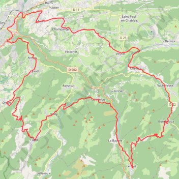 Trace GPS Vélo route gavot, itinéraire, parcours