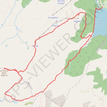 Trace GPS Le Grand Mont d'Arêches, itinéraire, parcours