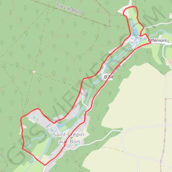 Trace GPS Saint-Crépin-aux-Bois, itinéraire, parcours