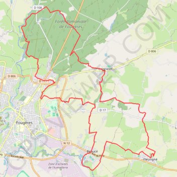 Trace GPS Beaucé-Forêt, itinéraire, parcours