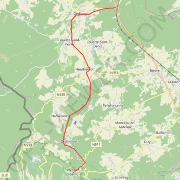 Trace GPS Ligne-524, itinéraire, parcours