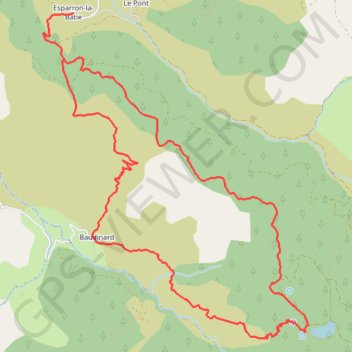 Trace GPS Le lac de Monges, itinéraire, parcours