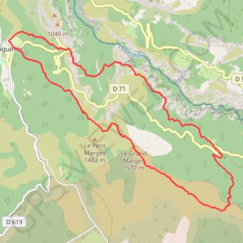 Trace GPS Aiguines - Illoire, itinéraire, parcours