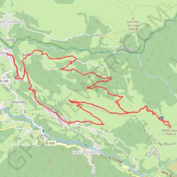 Trace GPS La Montagne Verte, itinéraire, parcours