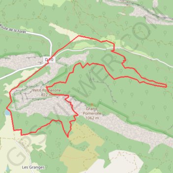 Trace GPS Petit Pomerolle, itinéraire, parcours