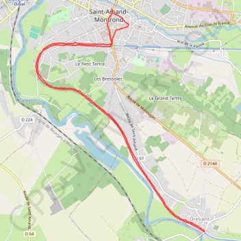 Trace GPS Remise en forme le long du Canal de Berry - Saint-Amand-Montrond, itinéraire, parcours