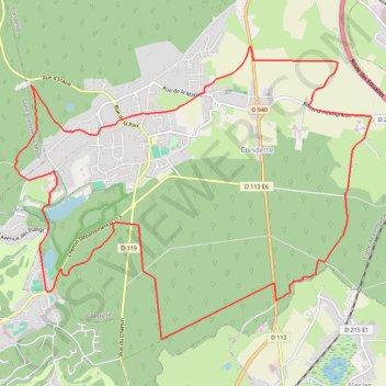 Trace GPS Sentier du Château - Condette, itinéraire, parcours