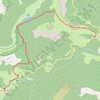 Trace GPS Mont Barral gr3, itinéraire, parcours