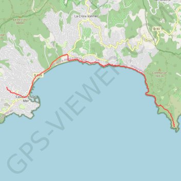 Trace GPS Cap Lardier depuis Cavalaire-sur-mer, itinéraire, parcours